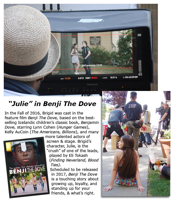 Brigid in feature film BENJI THE DOVE